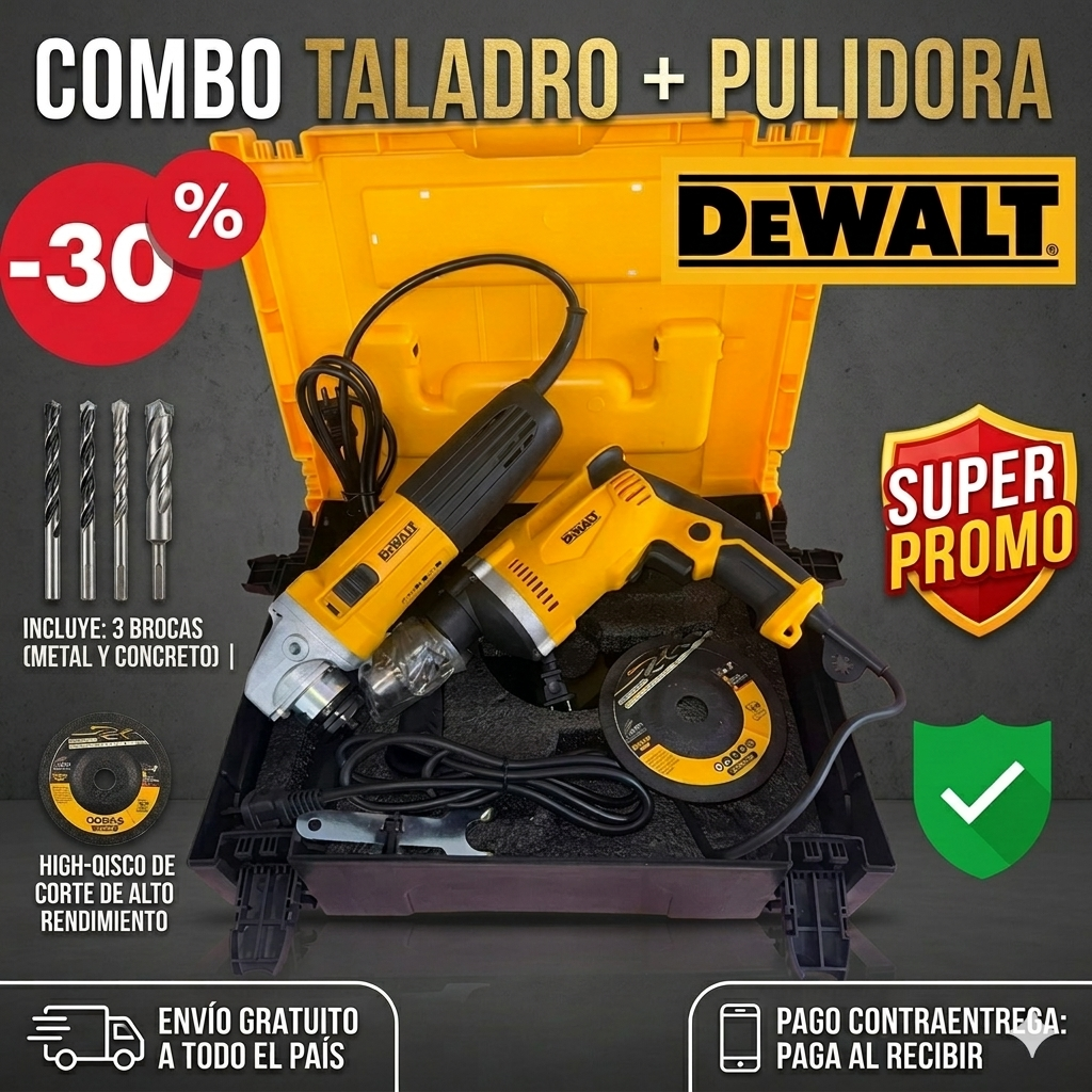 Combo taladro y pulidora